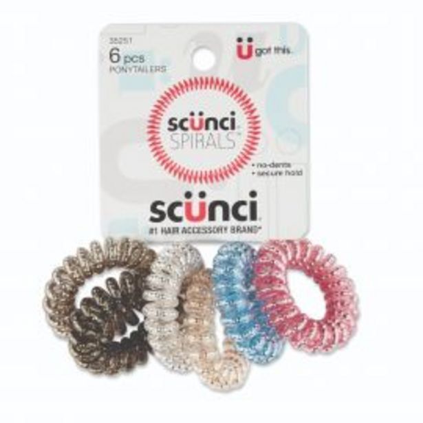 Freshmart Co scunci spirals 6pk beaded - unidad oferta