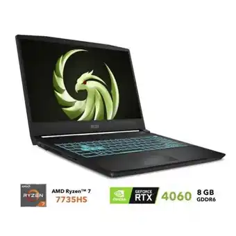 Hiraoka Laptop msi bravo 15 c7vf 15.6 amd ryzen 7 7735hs 512gb ssd 16gb ram rtx4060 oferta