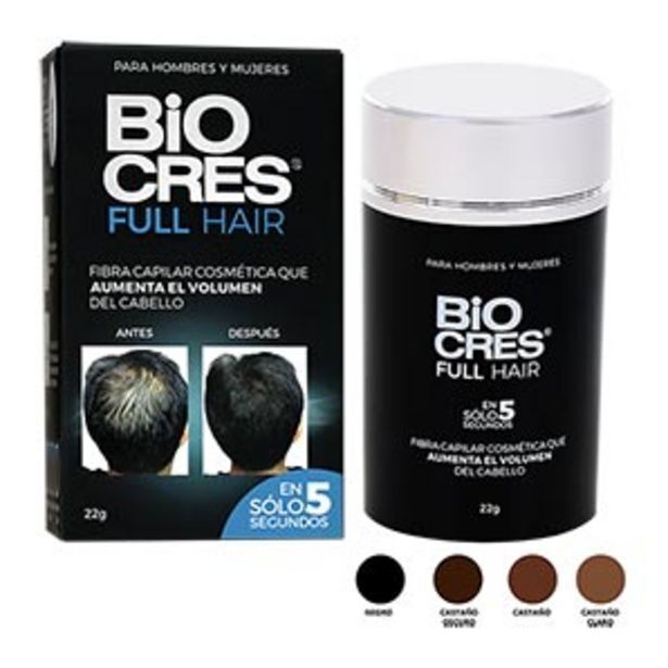 Mifarma Fibra capilar biocres full hair castaño oscuro - frasco 22 g oferta
