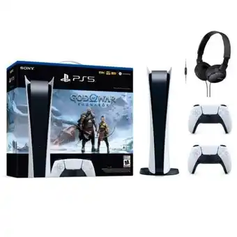 Hiraoka Consola ps5 standard edition god of war ragnarok bundle + audifonos over ear sony mdr-zx110ap con microfono negro + mando ps5 oferta