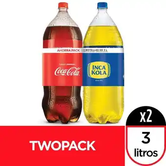 Metro Mix de gaseosas botella 3l: coca cola + inca kola oferta