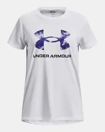 Under Armour Girls' ua tech™ print fill big logo short sleeve oferta
