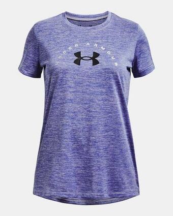 Under Armour Girls' ua tech™ twist arch big logo short sleeve oferta