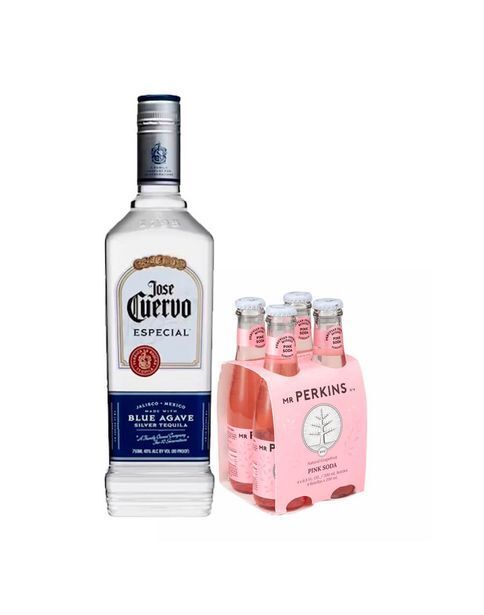 Sumon Licores Tequila josé cuervo silver 750ml   4 perkins pink soda 200ml oferta