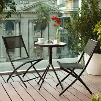 Maestro Juego de balcón capuccino 2 sillas oferta