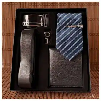 Maestro Set regalo dia del padre corbata y clip correa billetera y gemelos oferta