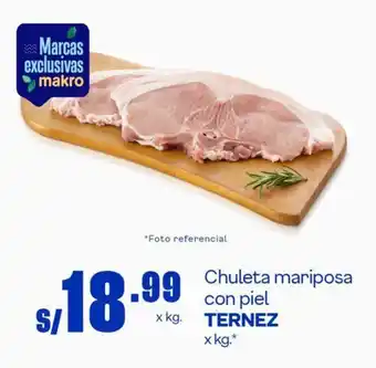 Makro Chuleta mariposa con piel TERNEZ x kg oferta