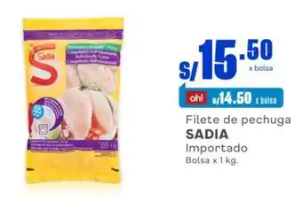 Makro Filete de pechuga SADIA Importado Bolsa x 1 kg. oferta