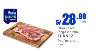 Makro Churrasco largo de res TERNEZ Profesional x kg. oferta