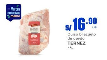 Makro Guiso brazuelo de cerdo TERNEZ x kg. oferta