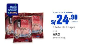 Makro Filete de tilapia 3-5 ARO Bolsa x 1 kg. oferta