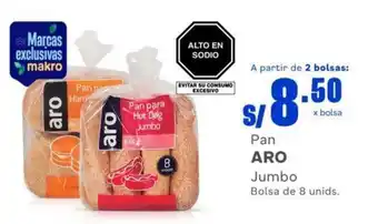 Makro Pan ARO Jumbo Bolsa de 8 unids. oferta