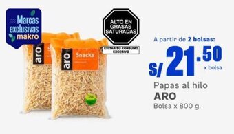 Makro Papas al hilo ARO Bolsa x 800 g. oferta