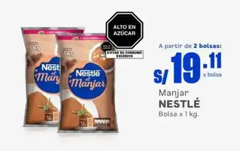Makro Manjar NESTLÉ Bolsa x 1 kg. oferta