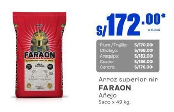 Arroz superior nir FARAON Añejo Saco x 49 kg.