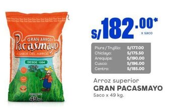 Makro Arroz superior GRAN PACASMAYO Saco x 49 kg. oferta