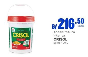 Makro Aceite fritura intensa CRISOL Balde x 20 L oferta