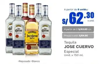 Makro Tequila JOSE CUERVO Especial 6 unids. x 750 ml. oferta