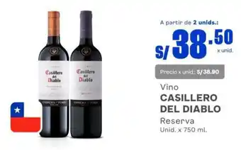 Makro Vino CASILLERO DEL DIABLO Reserva 2 unids. x 750 ml. oferta