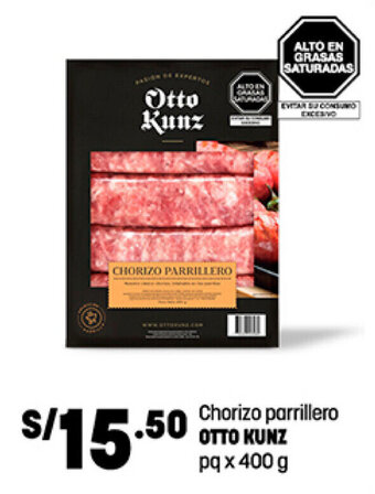 Plaza Vea Chorizo parrillero OTTO KUNZ pq x 400 g oferta