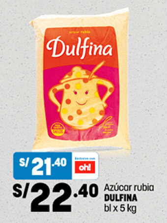 Plaza Vea Azúcar rubia DULFINA bl x 5 kg oferta