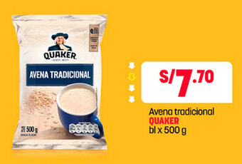 Plaza Vea Avena tradicional QUAKER bl x 500 g oferta