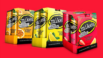 Plaza Vea Vodka MIKE'S sabores variados pk x 4 la x 355 ml oferta