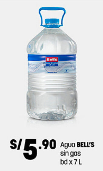 Plaza Vea Agua BELL'S sin gas bd x 7L oferta