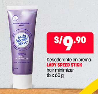 Plaza Vea Desodorante en crema LADY SPEED STICK hair minimizer tb x 60 g oferta