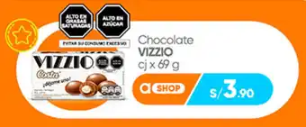 Plaza Vea Chocolate VIZZIO cj x 69 g oferta