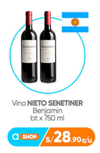 Plaza Vea Vino NIETO SENETINER Benjamin bt x 750 ml oferta