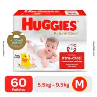 Mifarma Pañales huggies hiperpack natural care unisex talla m - bolsa 60 un oferta