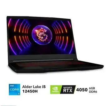 Hiraoka Laptop msi thin gf63-12ve 15.6 intel core i5-12450h 512gb ssd 8gb ram rtx4050 oferta