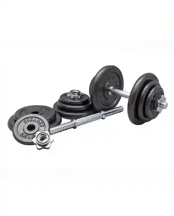 Tiendas EFE Set sport fitness de pesas redondas 40kg con mancuernas importadas oferta
