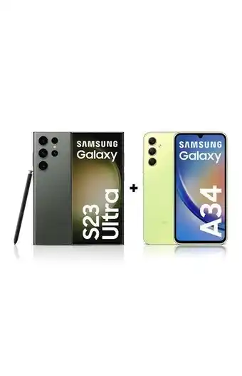 Tiendas EFE Celular samsung s23 ultra 8gb 256gb 6.8' verde + celular samsung galaxy a34 5g verde oferta