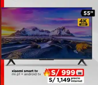 Ripley xiaomi smart tv mi p1 + android tv oferta