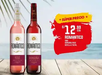 Vega ROMANTICO VINO BORGONA/ ROSÉ BOTELLA X 750 ML. oferta