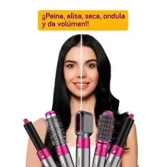 Linio Peine cepillo secadora 5 en 1 seca, capilla, ondula, alisa oferta