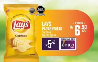 Vega LAYS PAPAS FRITAS CLÁSICAS BOLSA X 210 GR. oferta