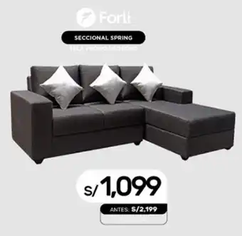 La Curacao Forli SECCIONAL SPRING TELA PLOMO DERECHO oferta