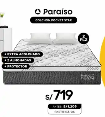 La Curacao Paraíso COLCHÓN POCKET STAR 2 PLZ PASTR-135-OS oferta