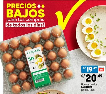 Plaza Vea Huevos pardos LA CALERA pq x 30 unid oferta