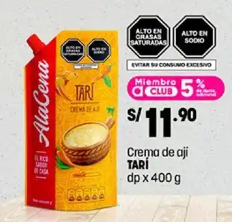 Plaza Vea Crema de ají TARİ dp x 400 g oferta