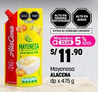 Plaza Vea Mayonesa ALACENA dp x 475 g oferta