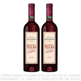 Metro Vino tinto santiago queirolo borgoña semi seco pack 2 botellas 750 ml oferta
