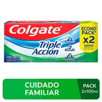 Mifarma Crema dental colgate triple acción sabor menta original - pack 2 un oferta