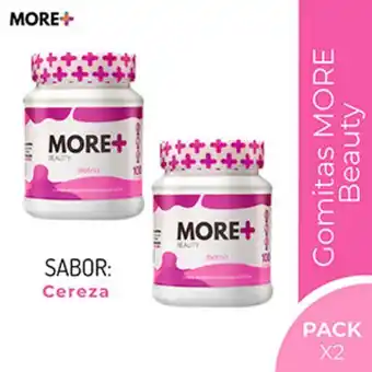 Mifarma Pack 02 de gomitas more beauty biotina sabor cereza oferta