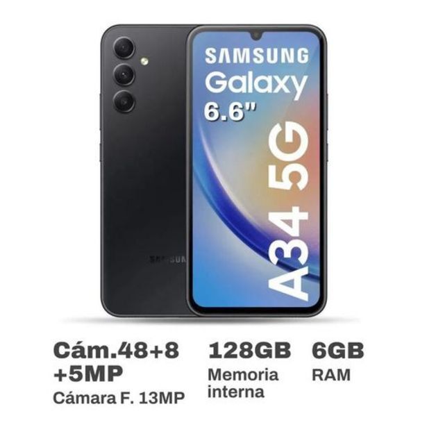 Oechsle Celular samsung galaxy a34 6.6 6gb ram 128gb negro oferta
