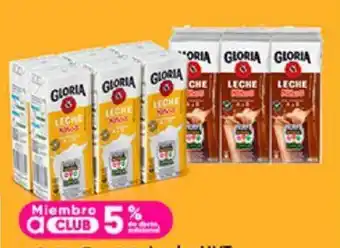 Plaza Vea Leche UHT GLORIA NIÑOS vainilla / chocolate pk x 6 cj x 180 ml oferta