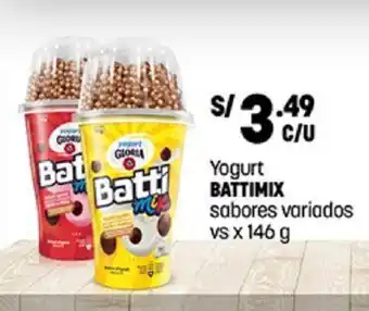 Plaza Vea Yogurt BATTIMIX sabores variados vs x 146 g oferta